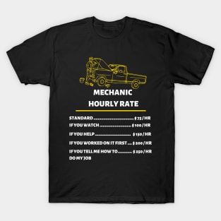 Mechanical hourly rate, Funny car, gift for car lover T-Shirt